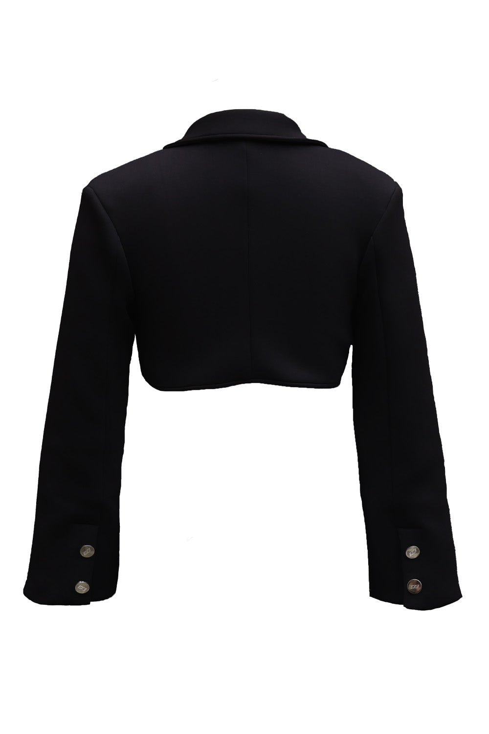 Black Blockframe Cropped Blazer - BEEGLEE