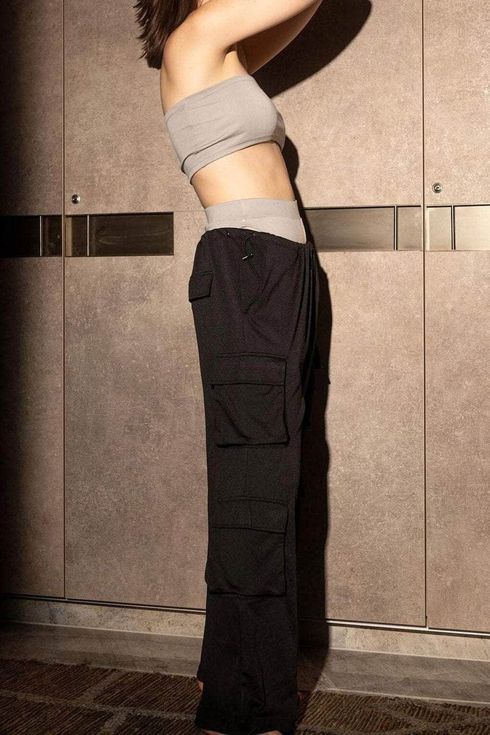 Black FreeFall Drawstring Pants - BEEGLEE
