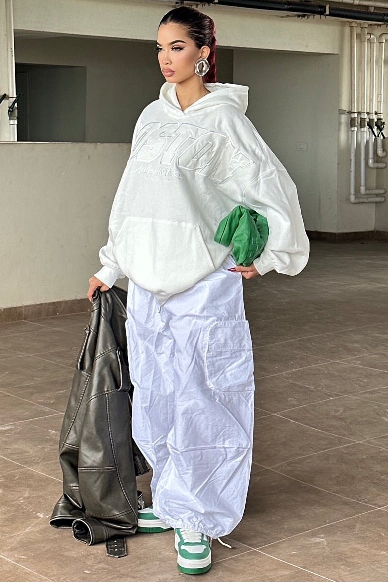 White Tactical Cargo Pants - BEEGLEE