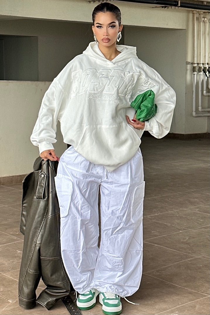 White Tactical Cargo Pants - BEEGLEE