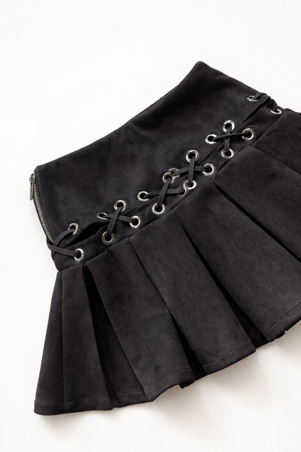 Black Draw Lace Skort