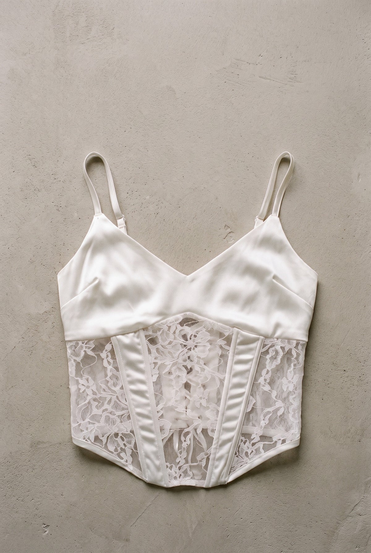 White Ophelia Lace Corset product shot