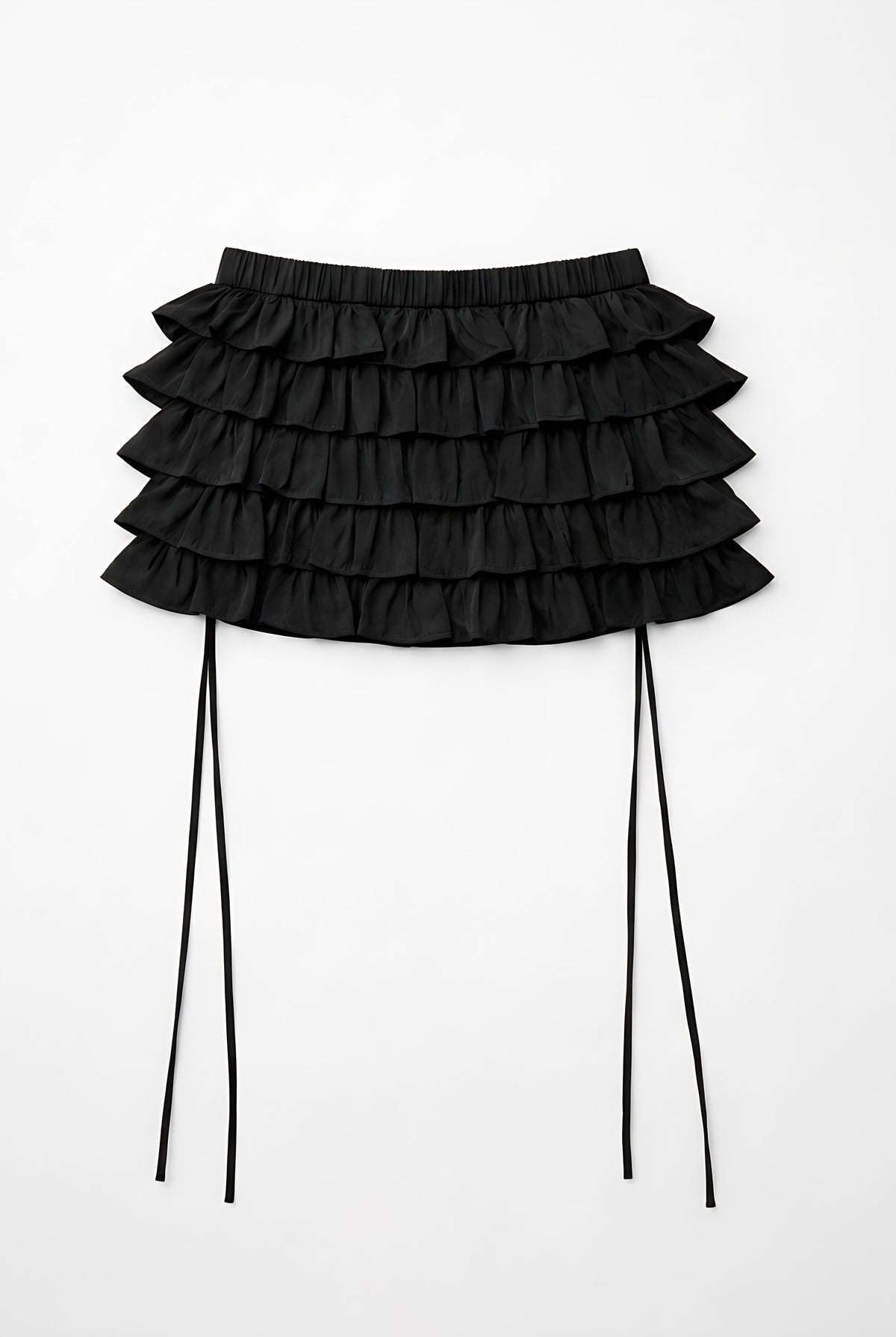 Black Opera Ruffle Skort with Lace product shot