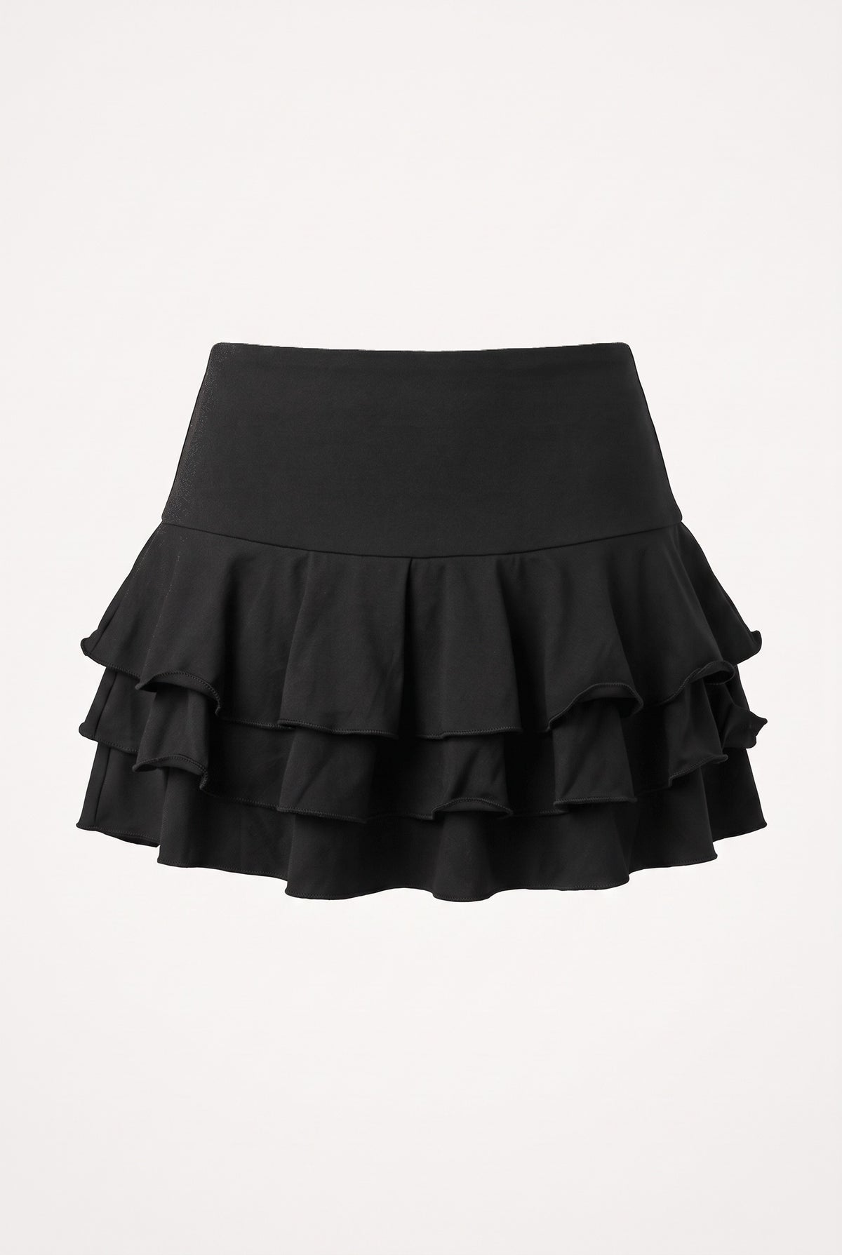 Black Tiered Frill Skort product shot