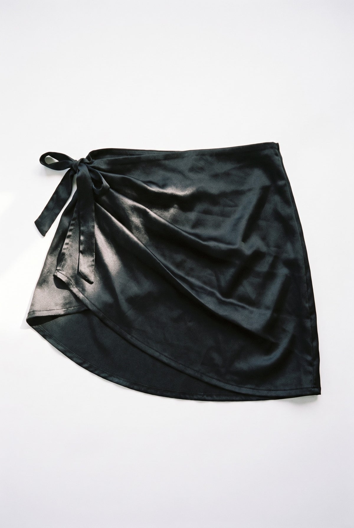 Black Cowl Wrap Skirt product shot