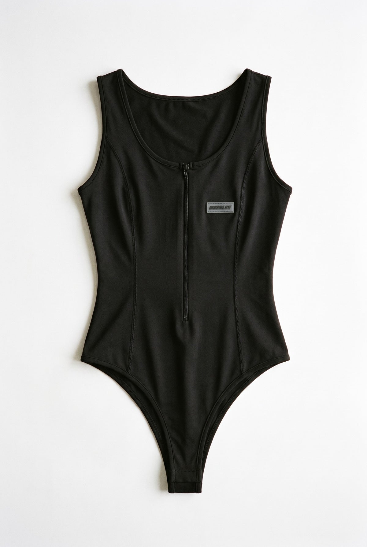 Black Nyx Zip Up Bodysuit product shot
