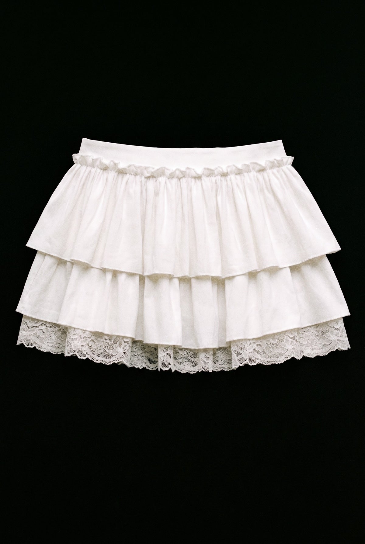 White Double Ruffle Skort product shot