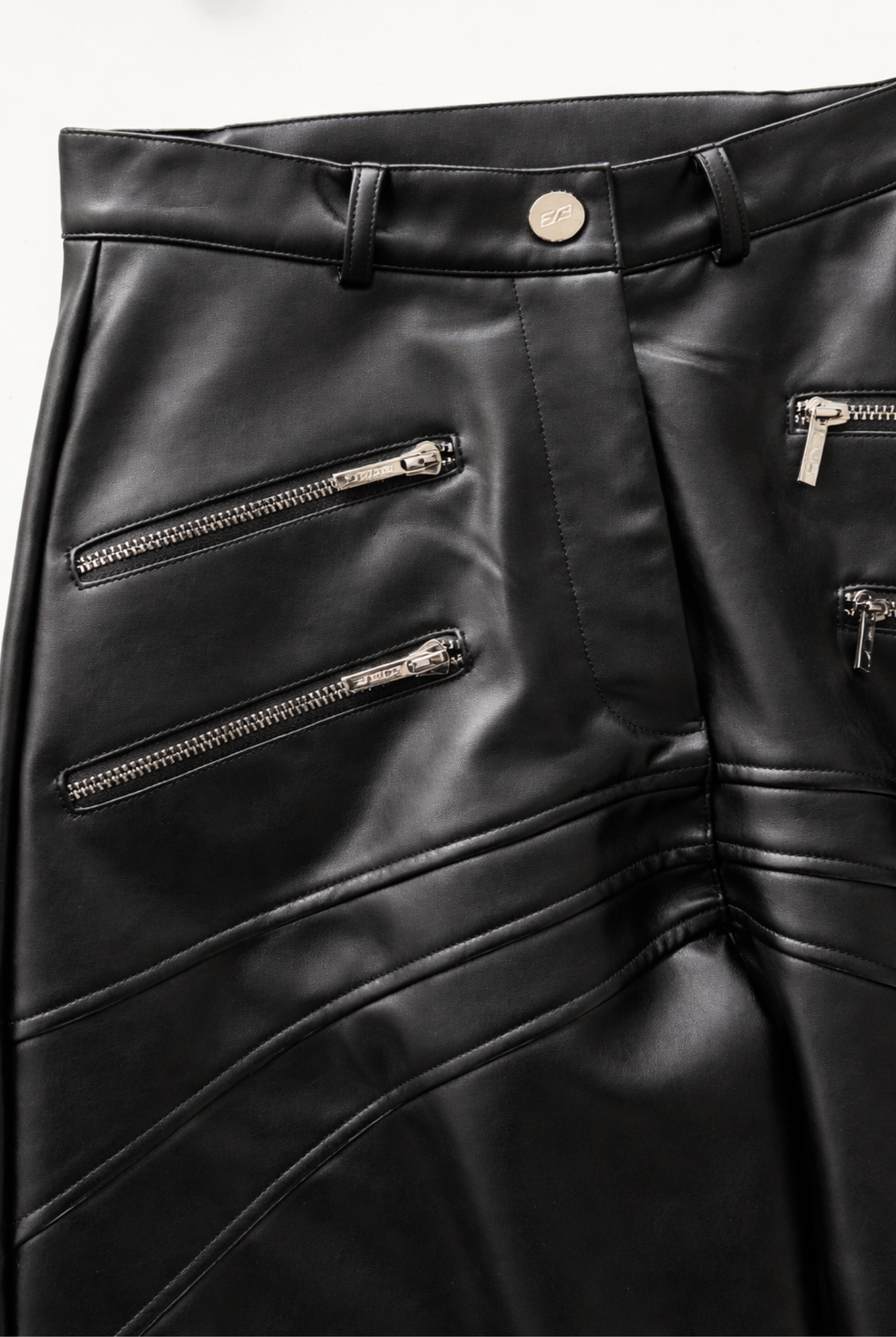 Black Lilith Flared Leather Pants
