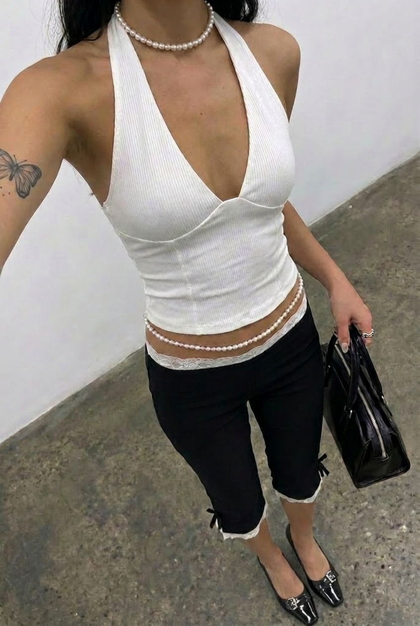 White Orchid Bustier Top