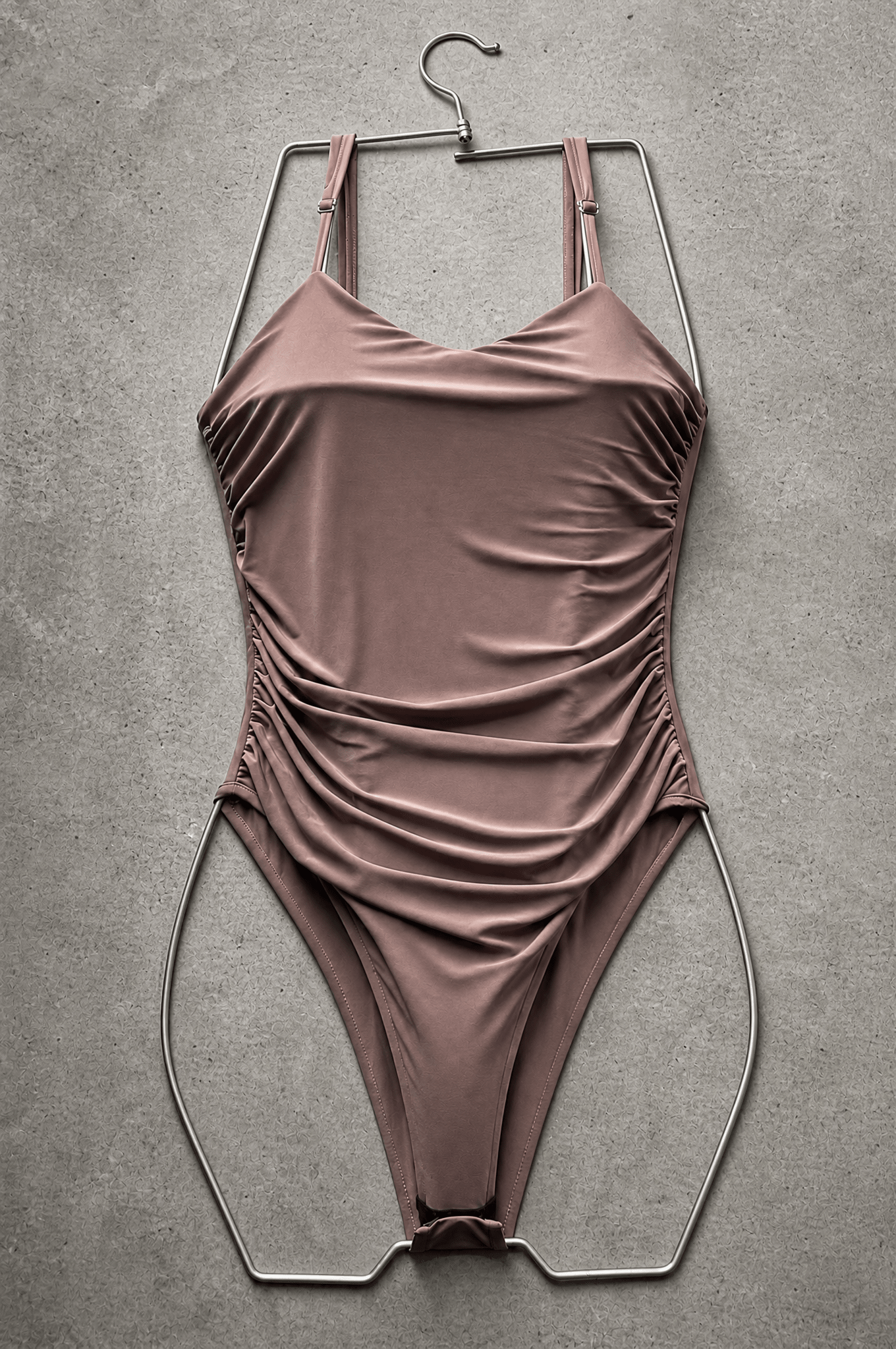 Beige Scrunch Bodysuit - BEEGLEE