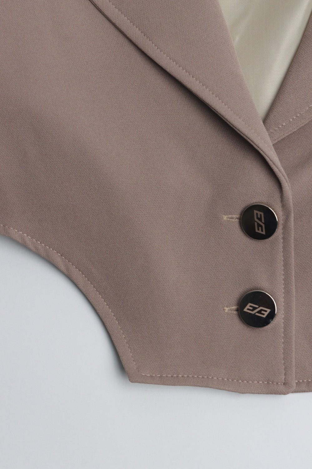 Beige Swan Structured Blazer - BEEGLEE