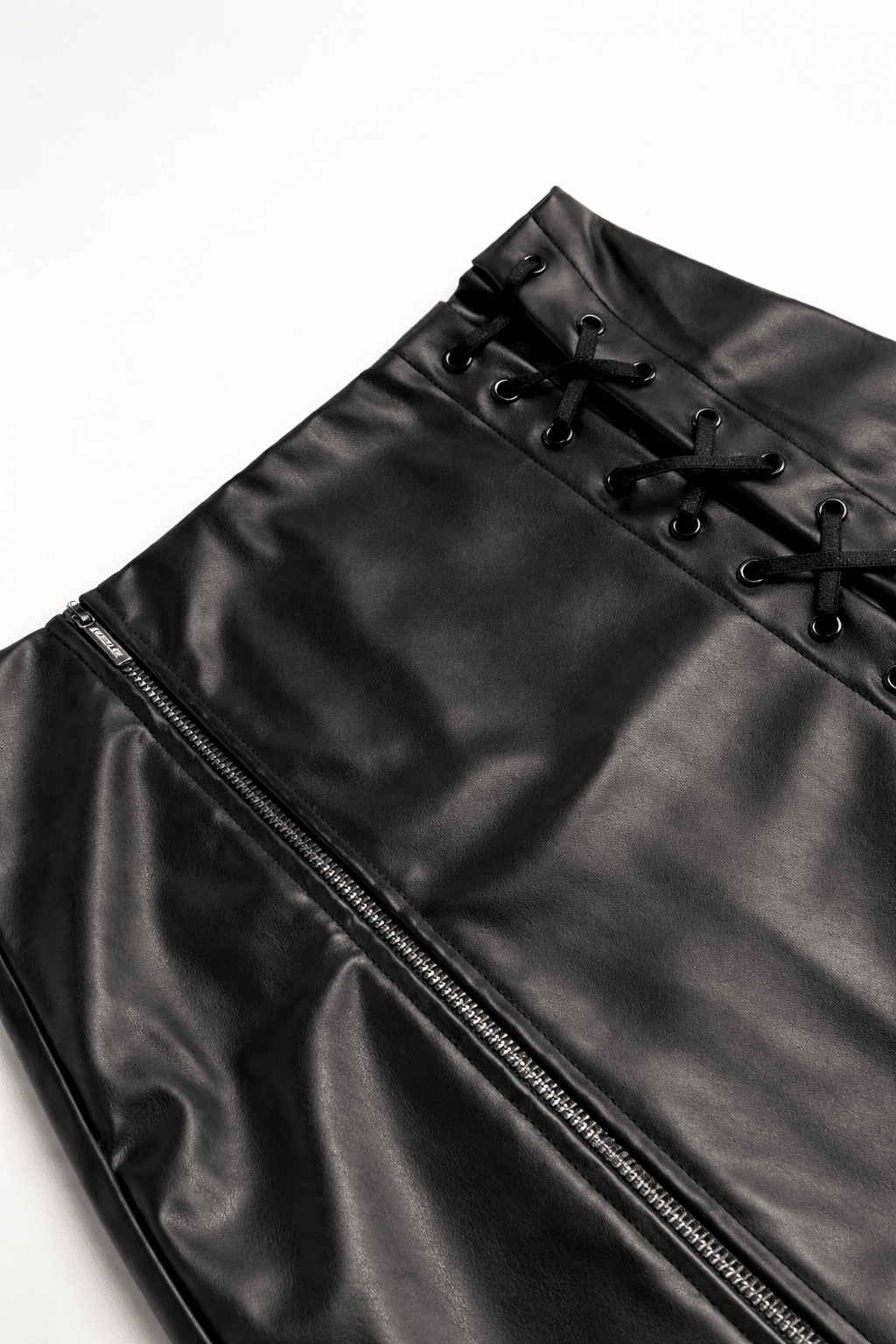 Black Anarchy Zip Skort - BEEGLEE