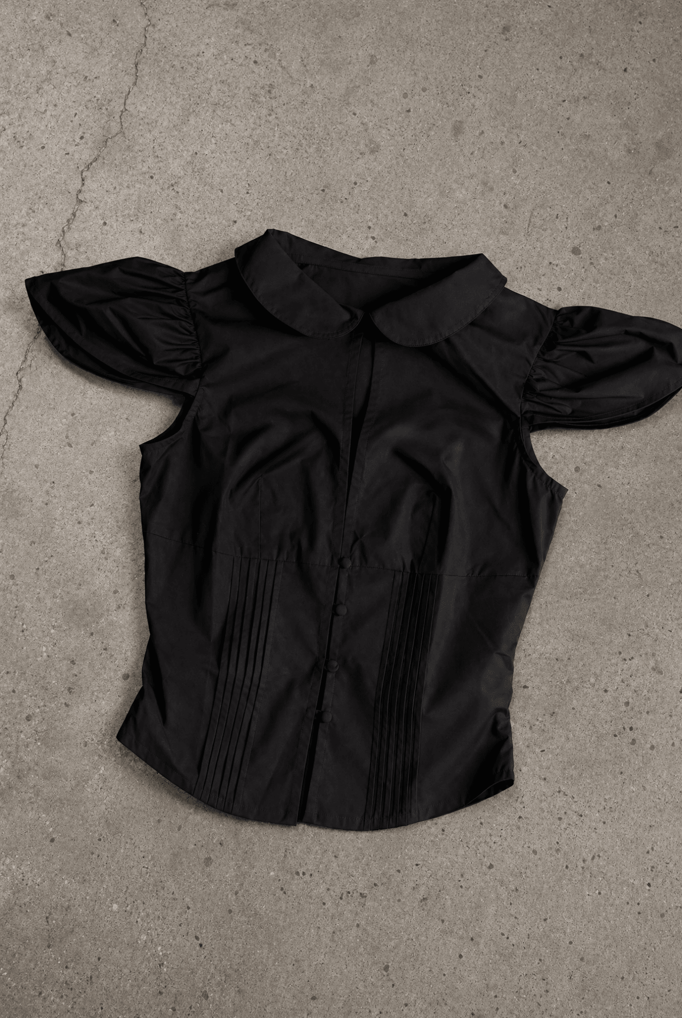 Black Blush Collar Shirt - BEEGLEE