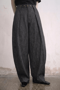 Black Buttoned-Up Jeans