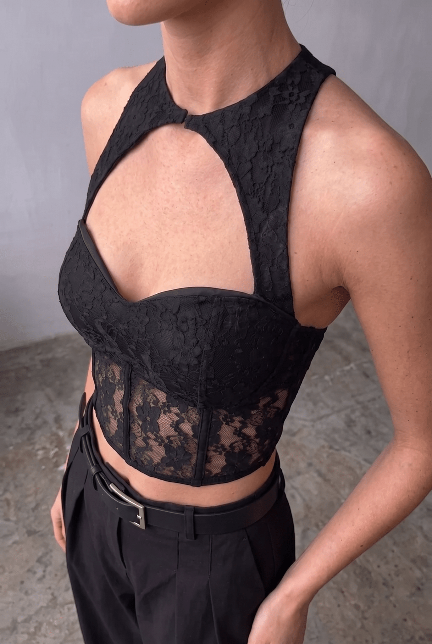Black Cage Corset - BEEGLEE