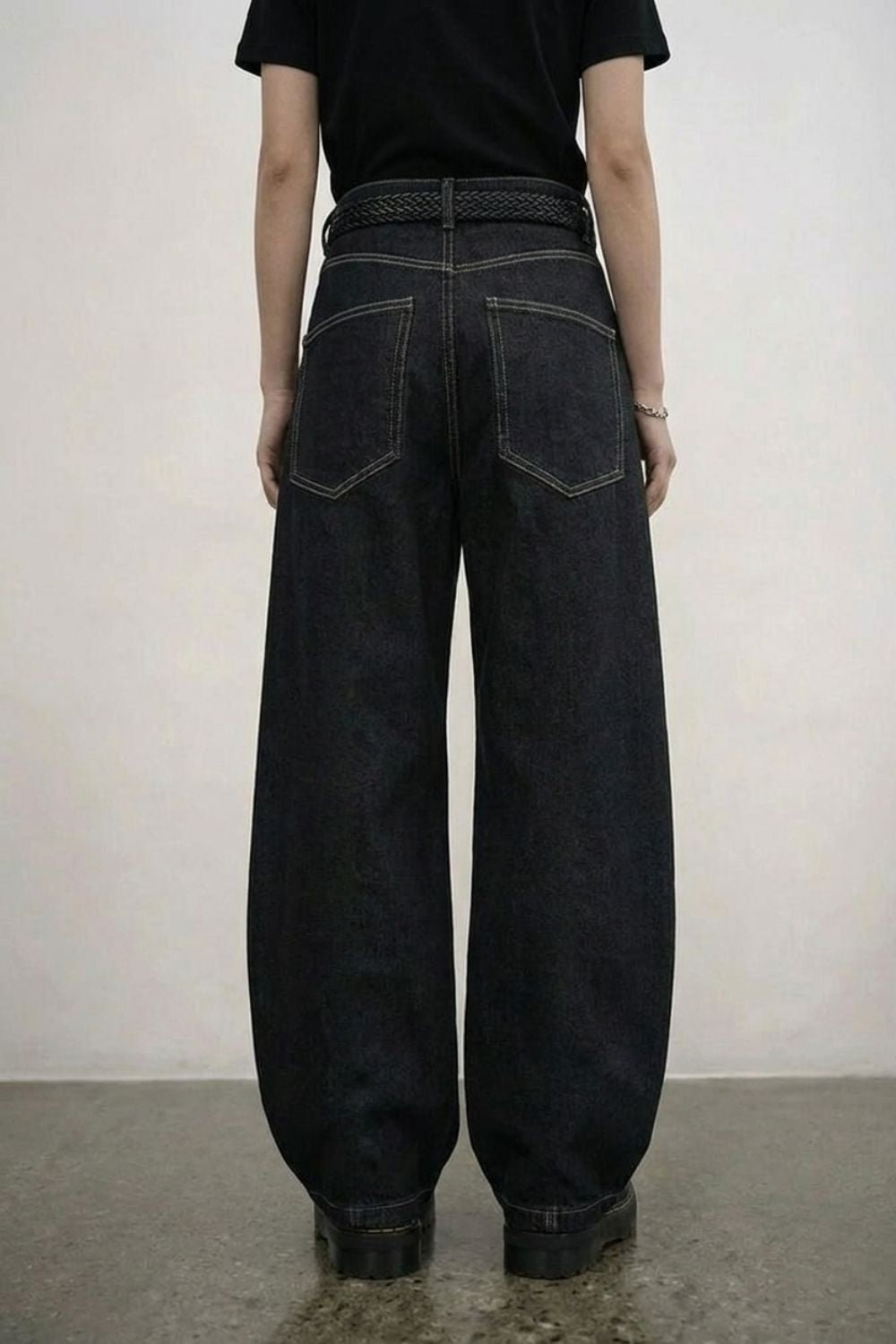 Black Carpenter Denim Pants - BEEGLEE