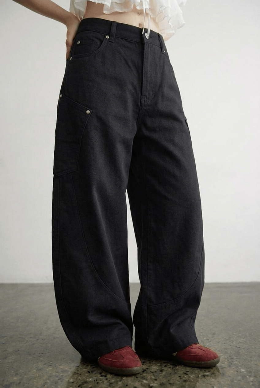 Black Carpenter Pants - BEEGLEE