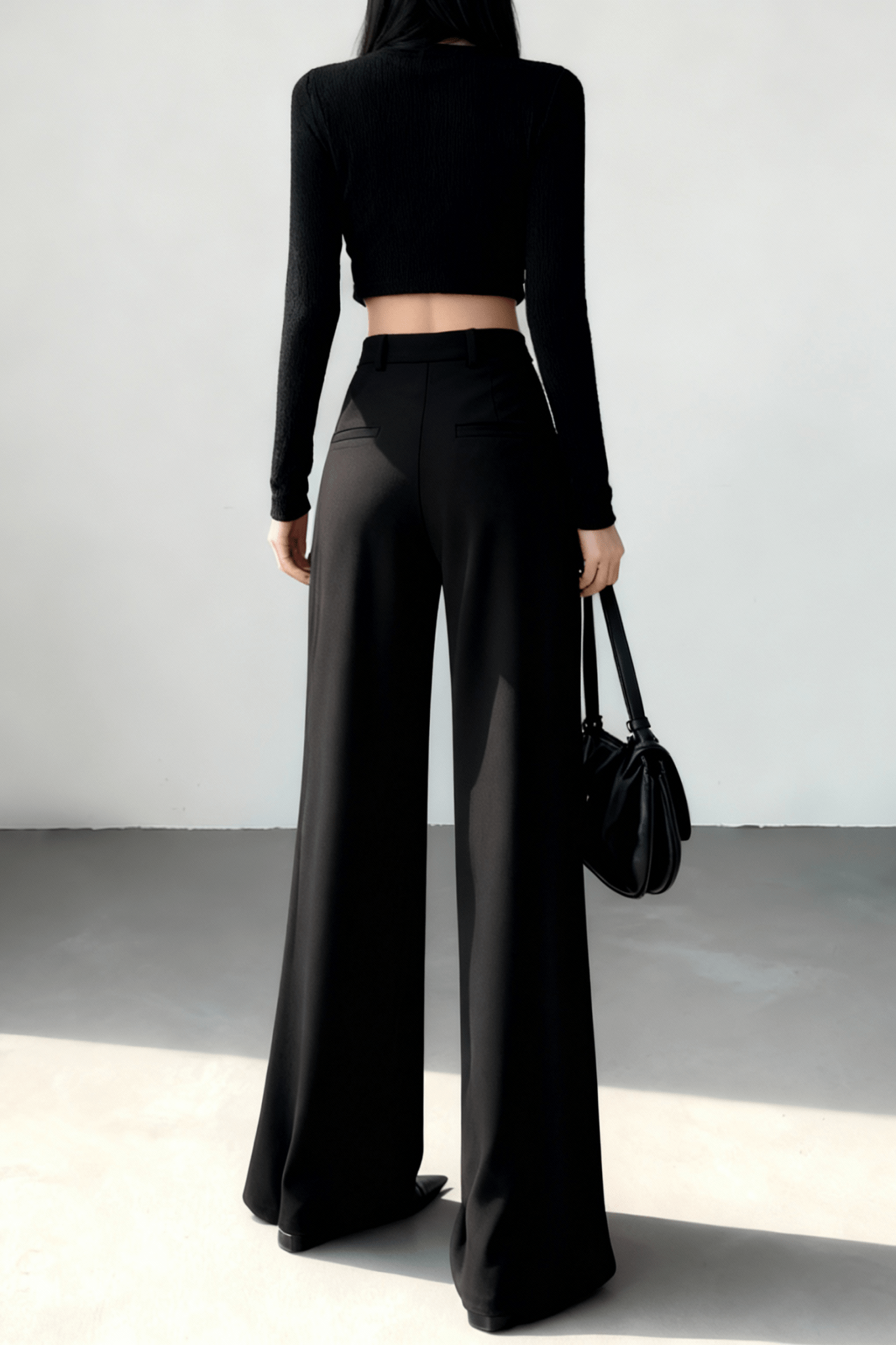 Black Cinch Linen Trousers