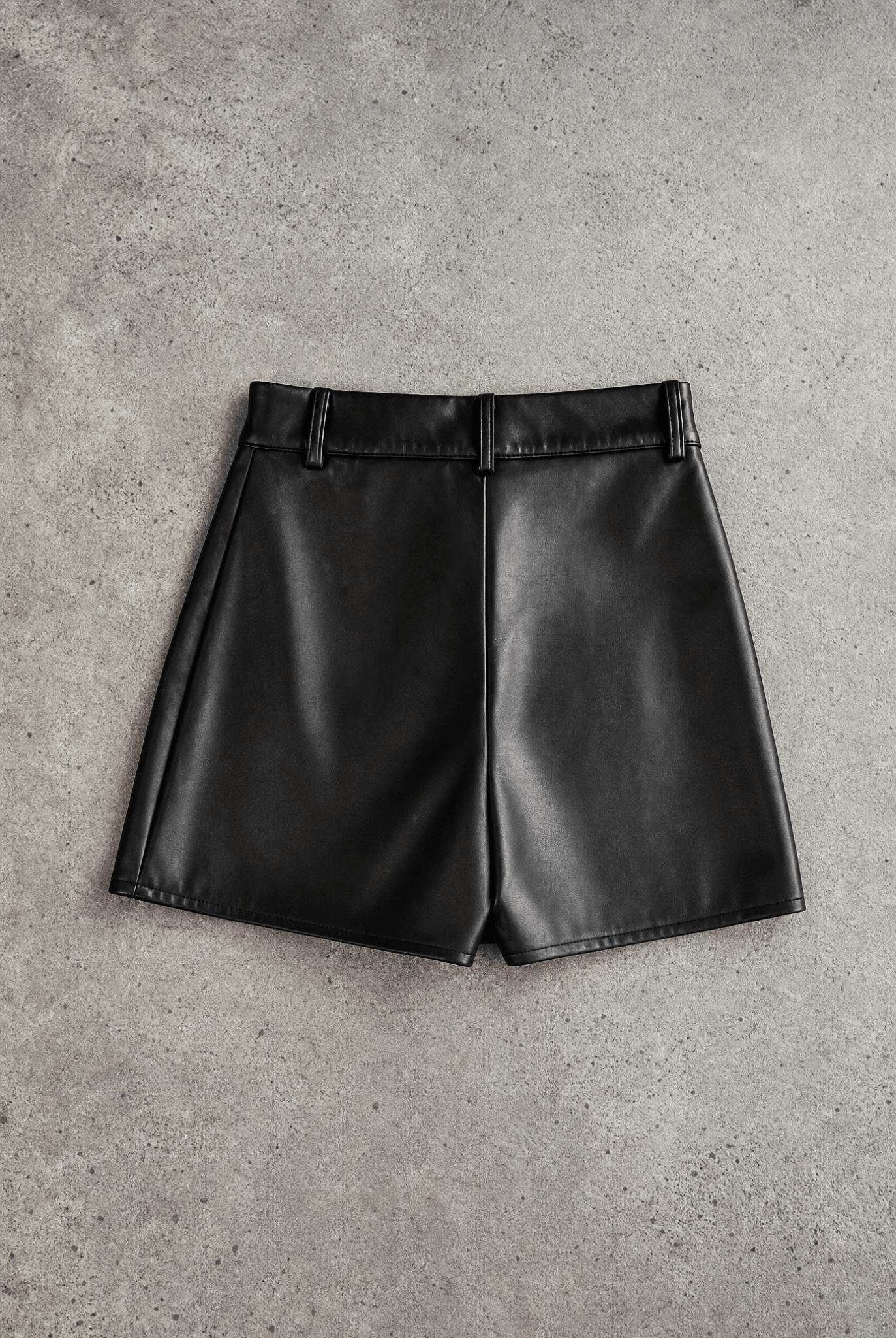 Black Core Leather Skort - BEEGLEE