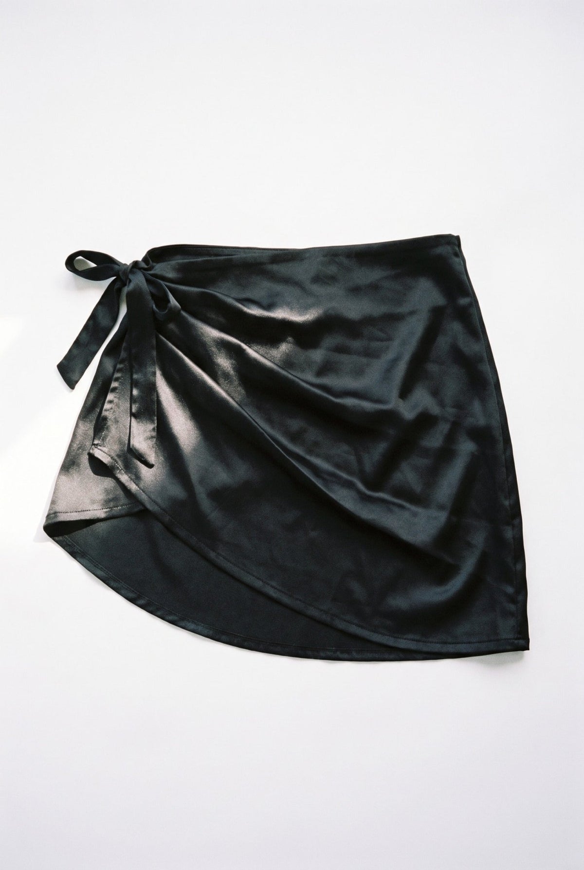 Black Cowl Wrap Skirt - BEEGLEE