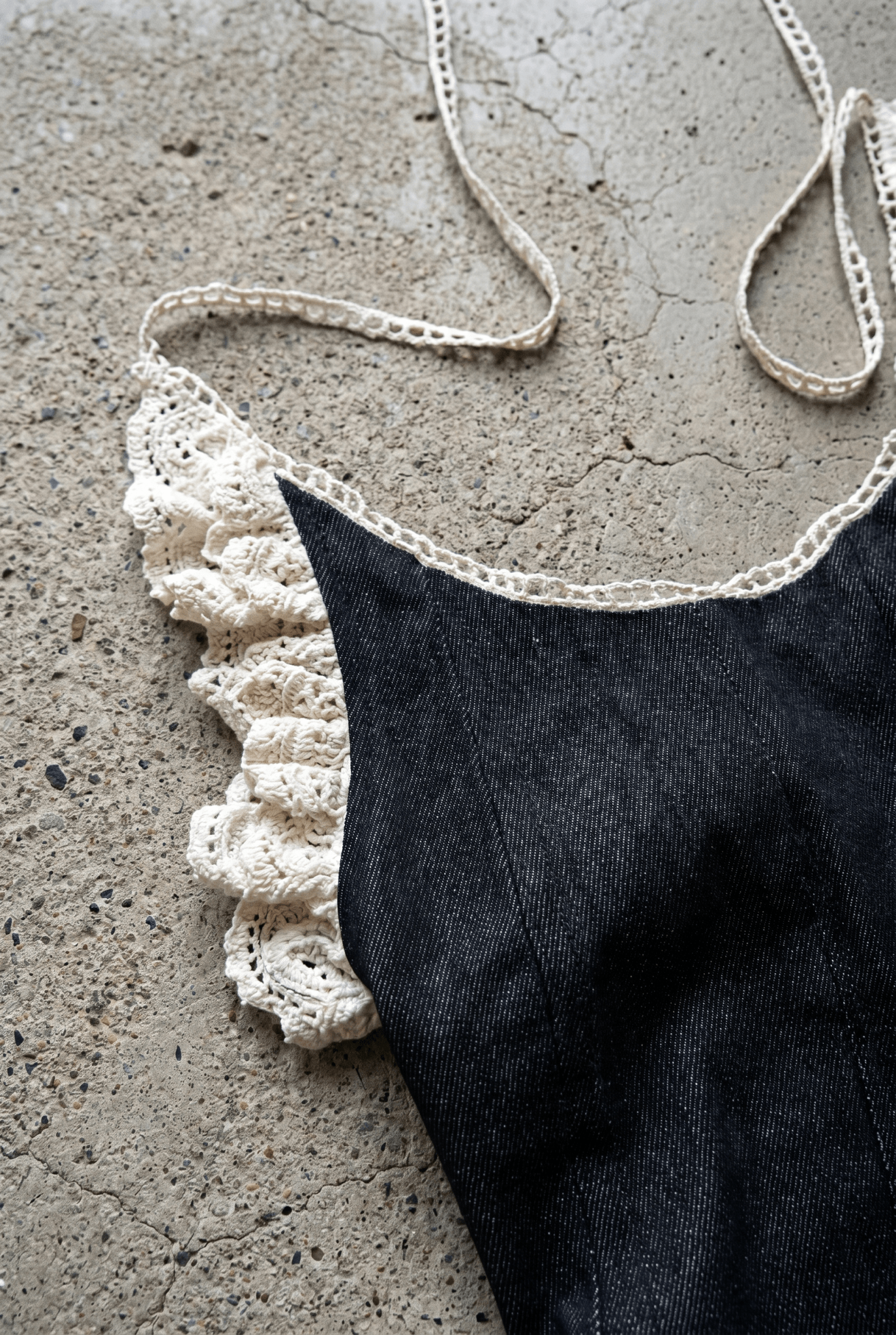 Black Crush Denim Corset - BEEGLEE