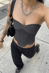 Black Bulletproof Denim Corset