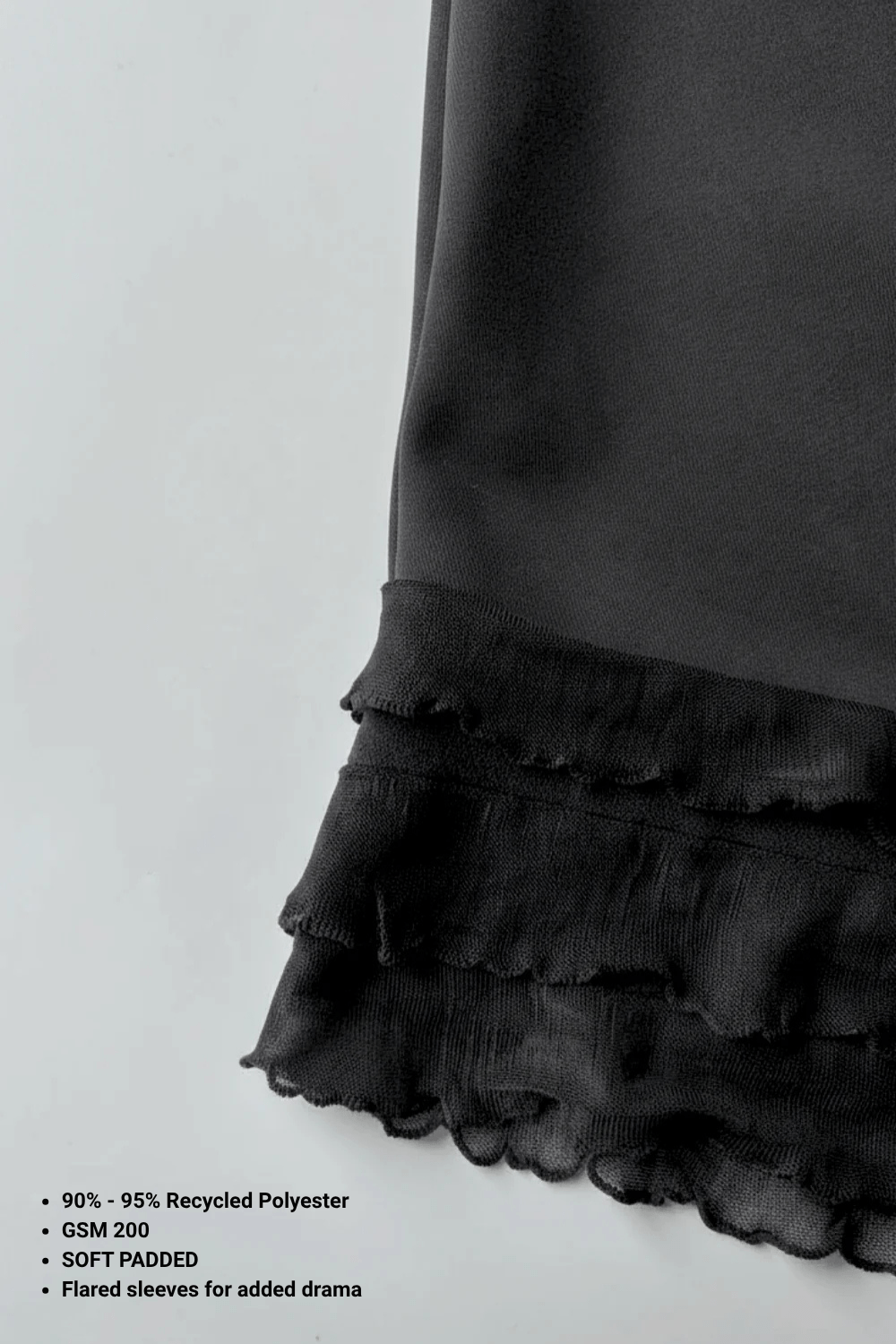 Black Drama Sleeve Playsuit - BEEGLEE