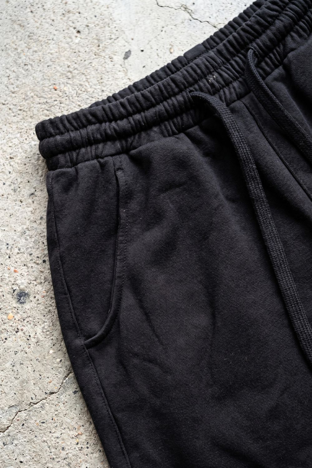 Black Eyelet Barrel Sweatpants - BEEGLEE