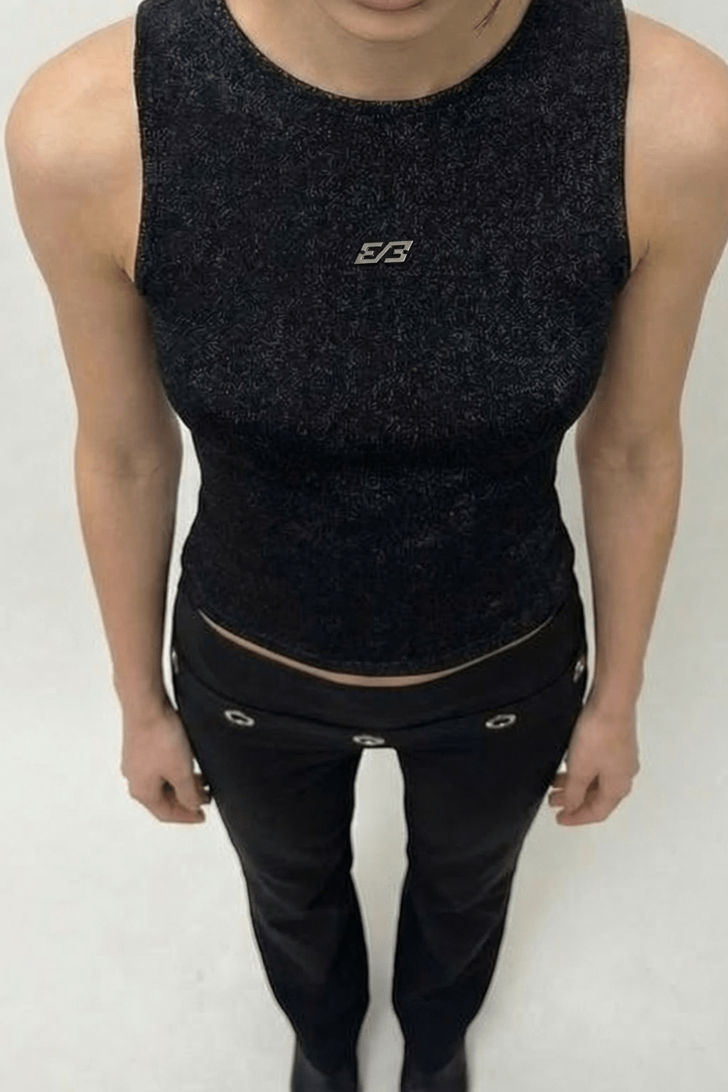 Black Feral Knit Tank - BEEGLEE