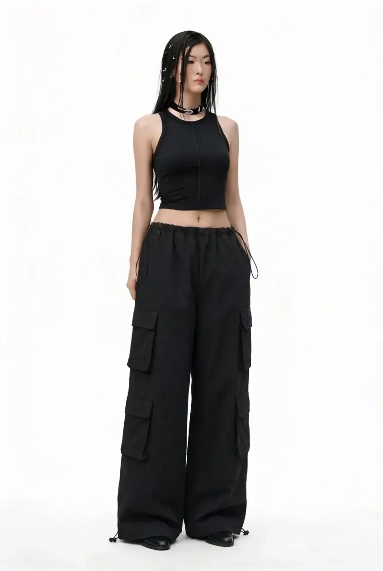 Black FreeFall Drawstring Pants - BEEGLEE