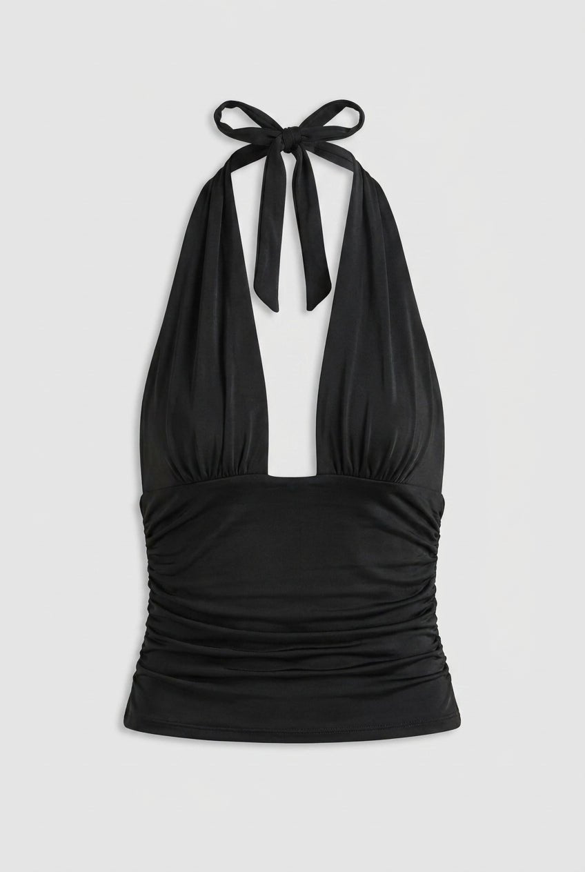 Black Halo Halter Neck Top - BEEGLEE
