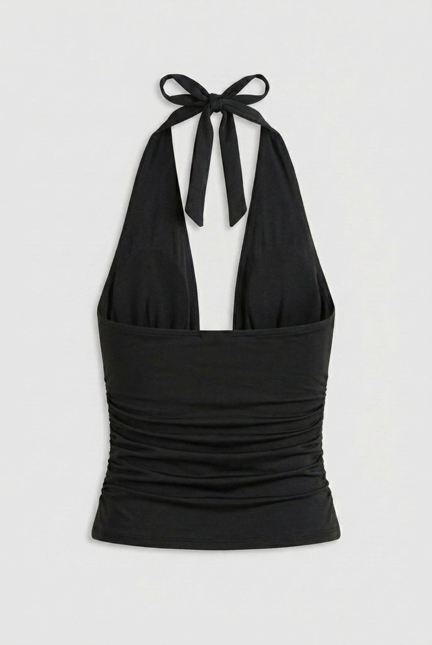 Black Halo Halter Neck Top - BEEGLEE