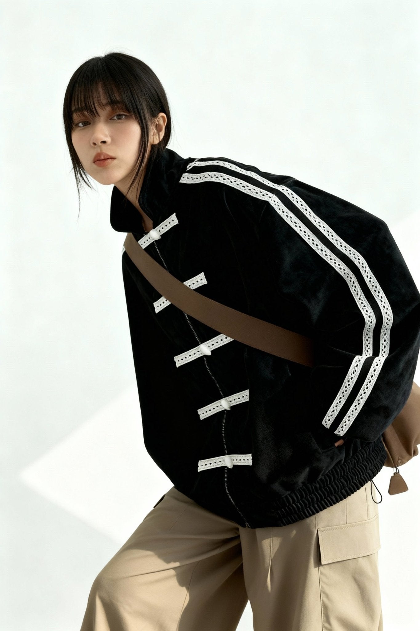 Black Han Knot Suede Jacket - BEEGLEE