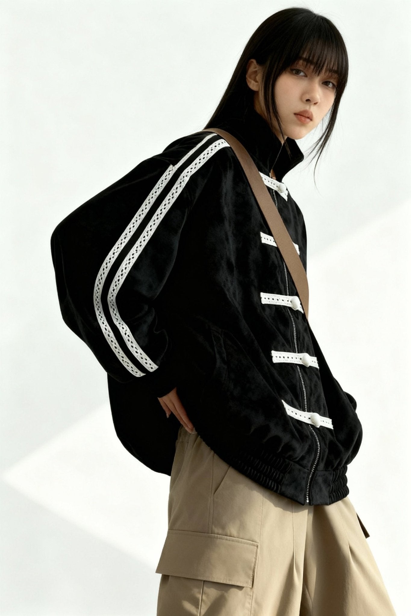 Black Han Knot Suede Jacket - BEEGLEE