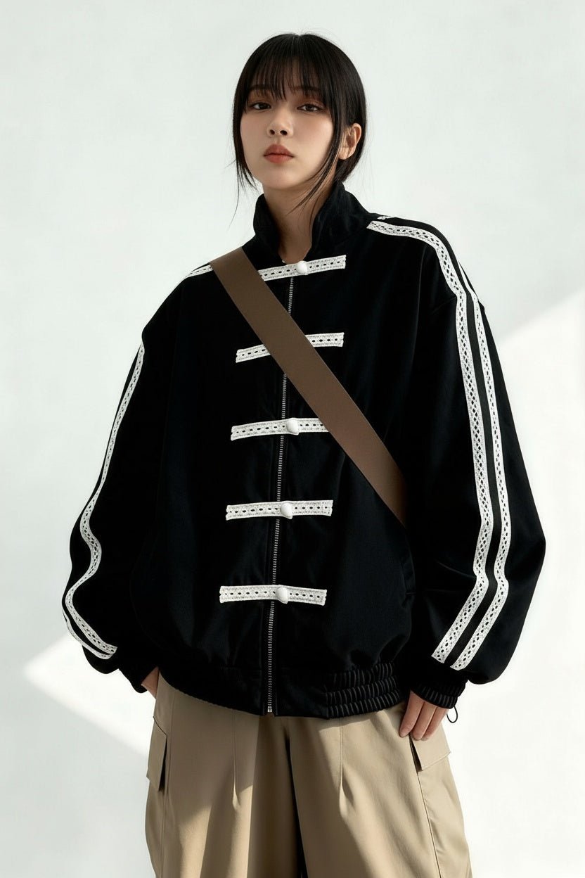 Black Han Knot Suede Jacket