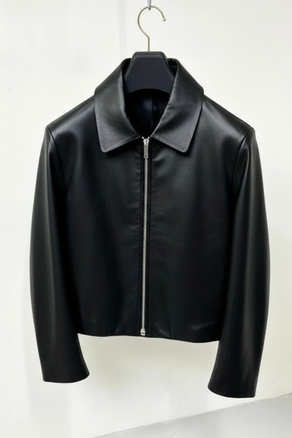 Black Hikari Leather Jacket