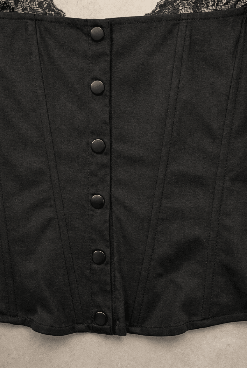 Black Ironclad Corset - BEEGLEE