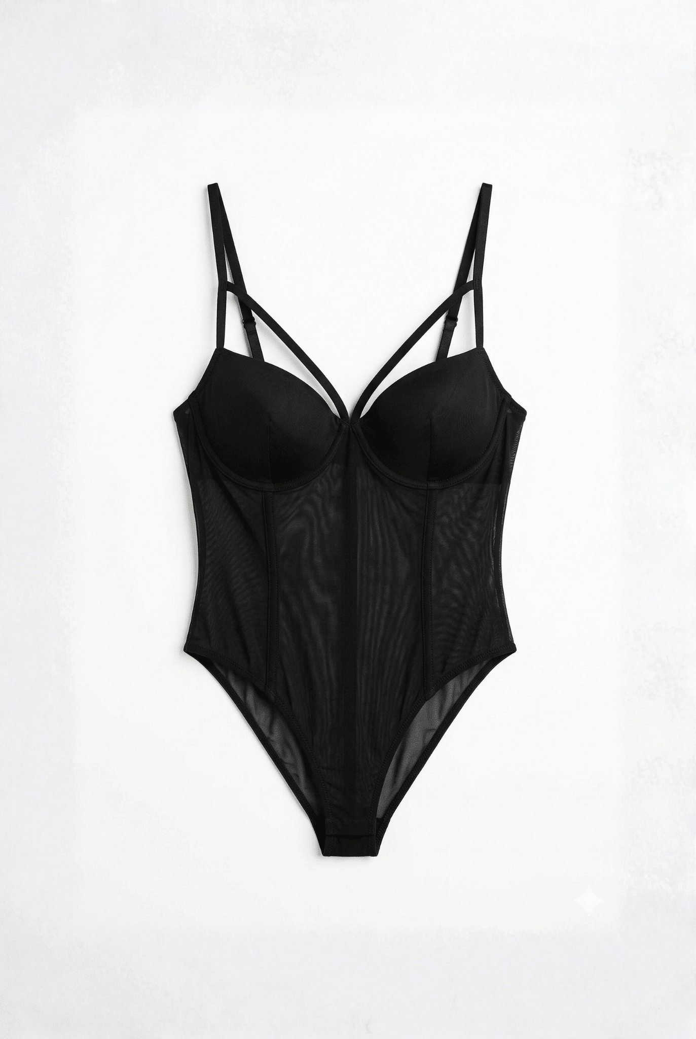 Black Ivy Mesh Bodysuit - BEEGLEE
