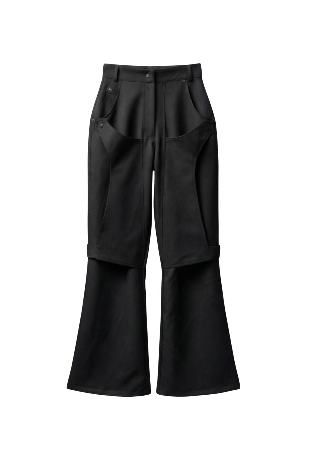 Black Knotline wide pants - BEEGLEE