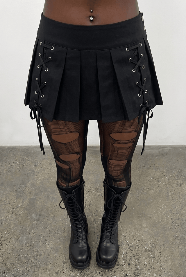 Black Laced Edge Skirt