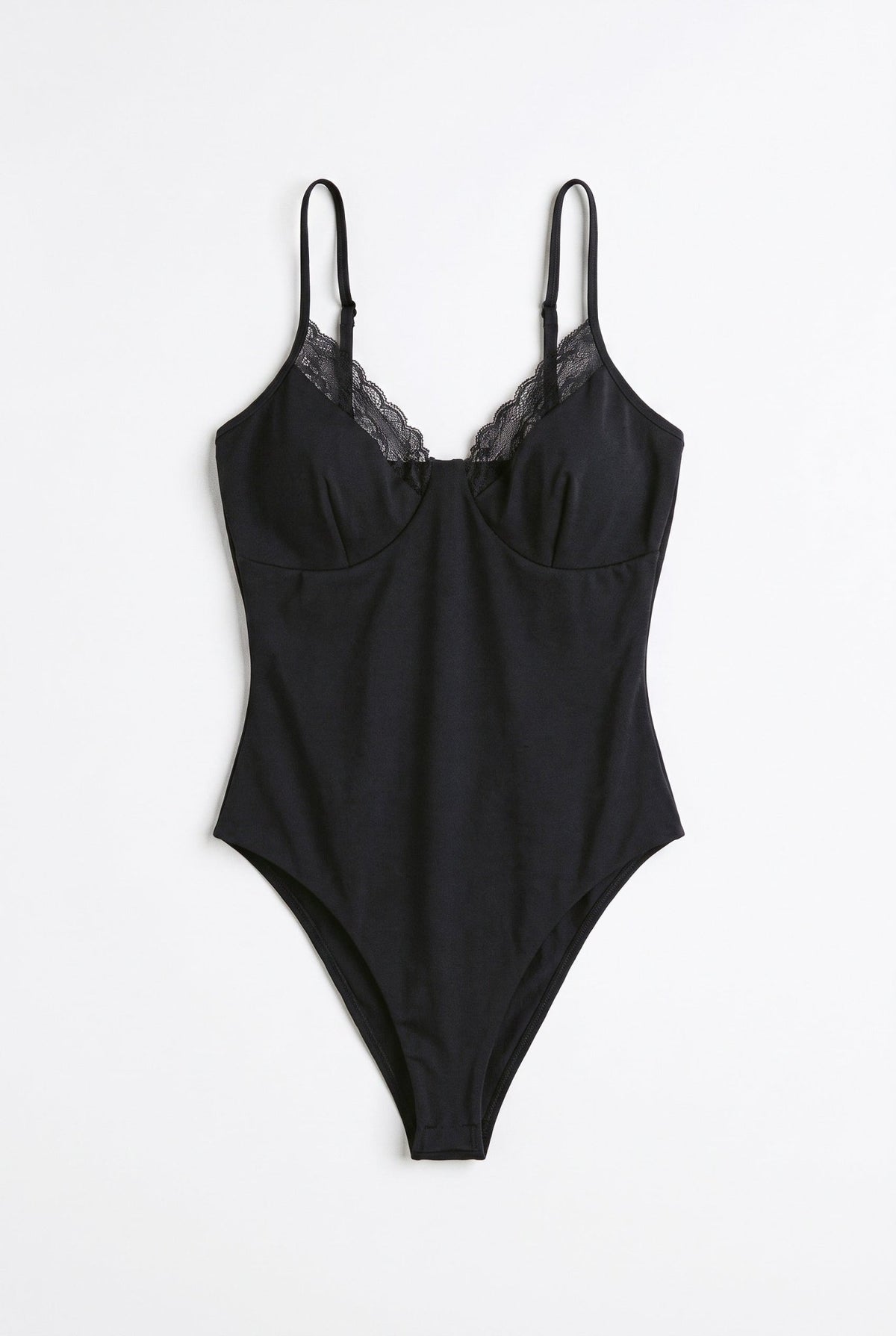 Black Laced-Up Bodysuit - BEEGLEE