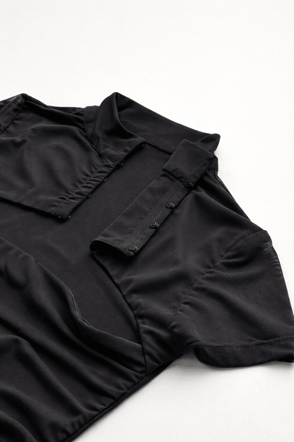 BLACK MESH SHRUG TOP - BEEGLEE