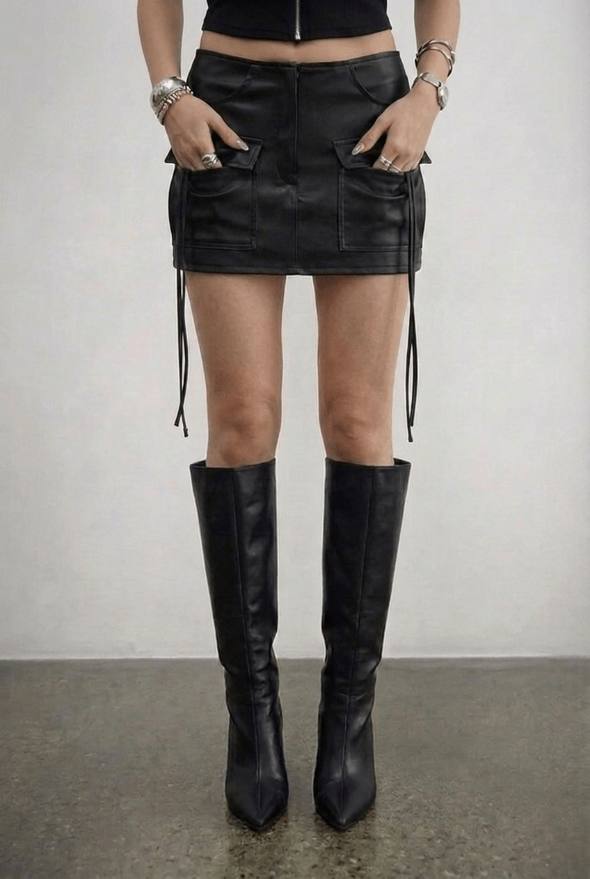 Black Midnight Ops Mini Skort - BEEGLEE