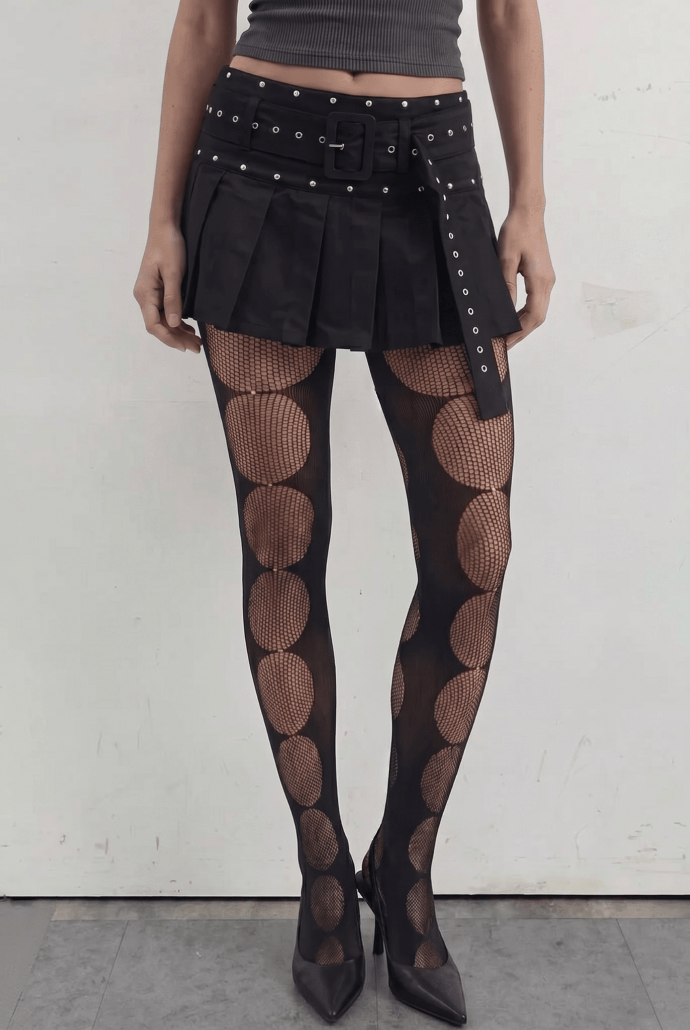 Black Riot Skort with Belt - BEEGLEE