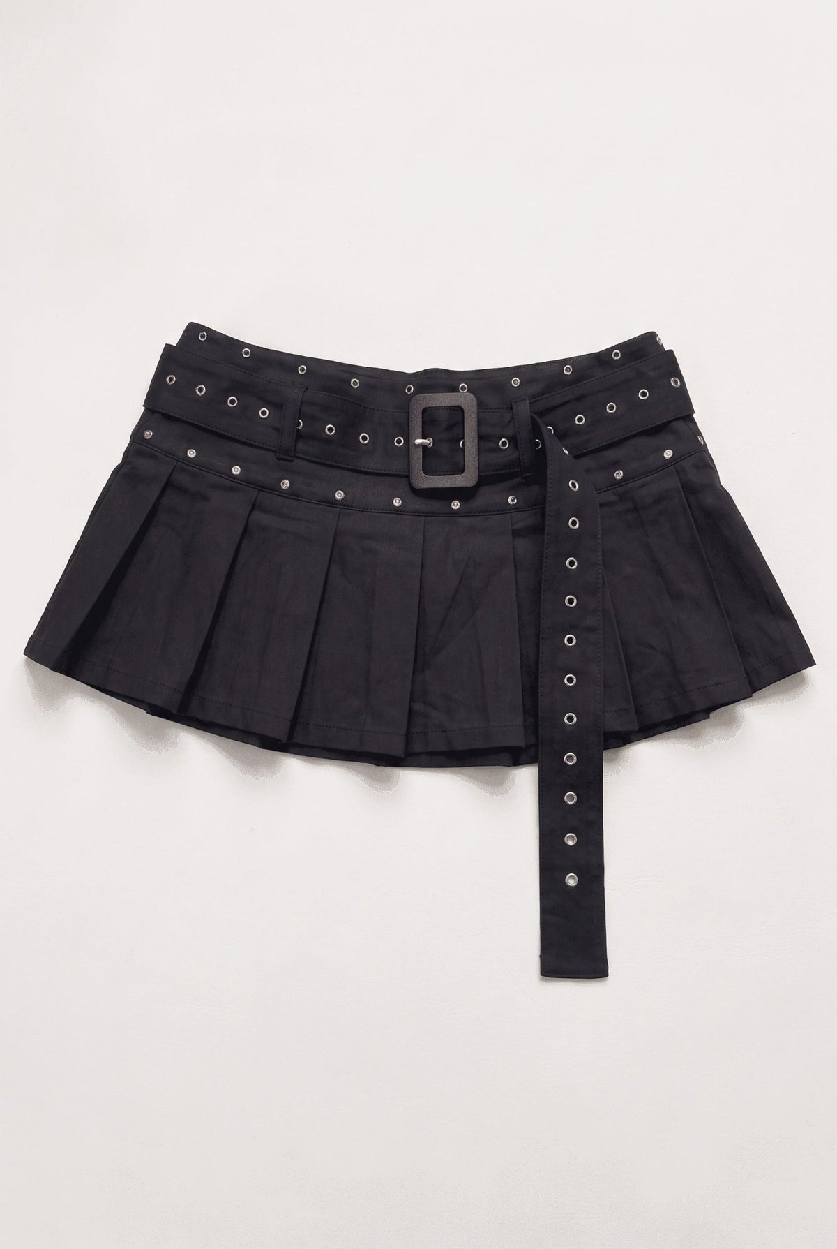 Black Riot Skort with Belt - BEEGLEE