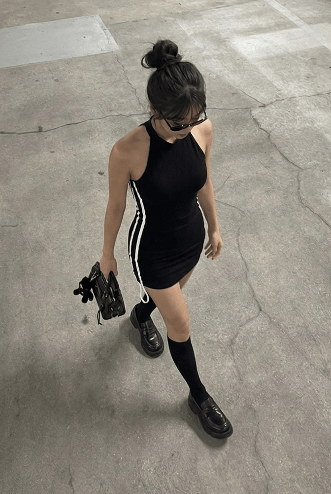 Black Sakura Dress - BEEGLEE
