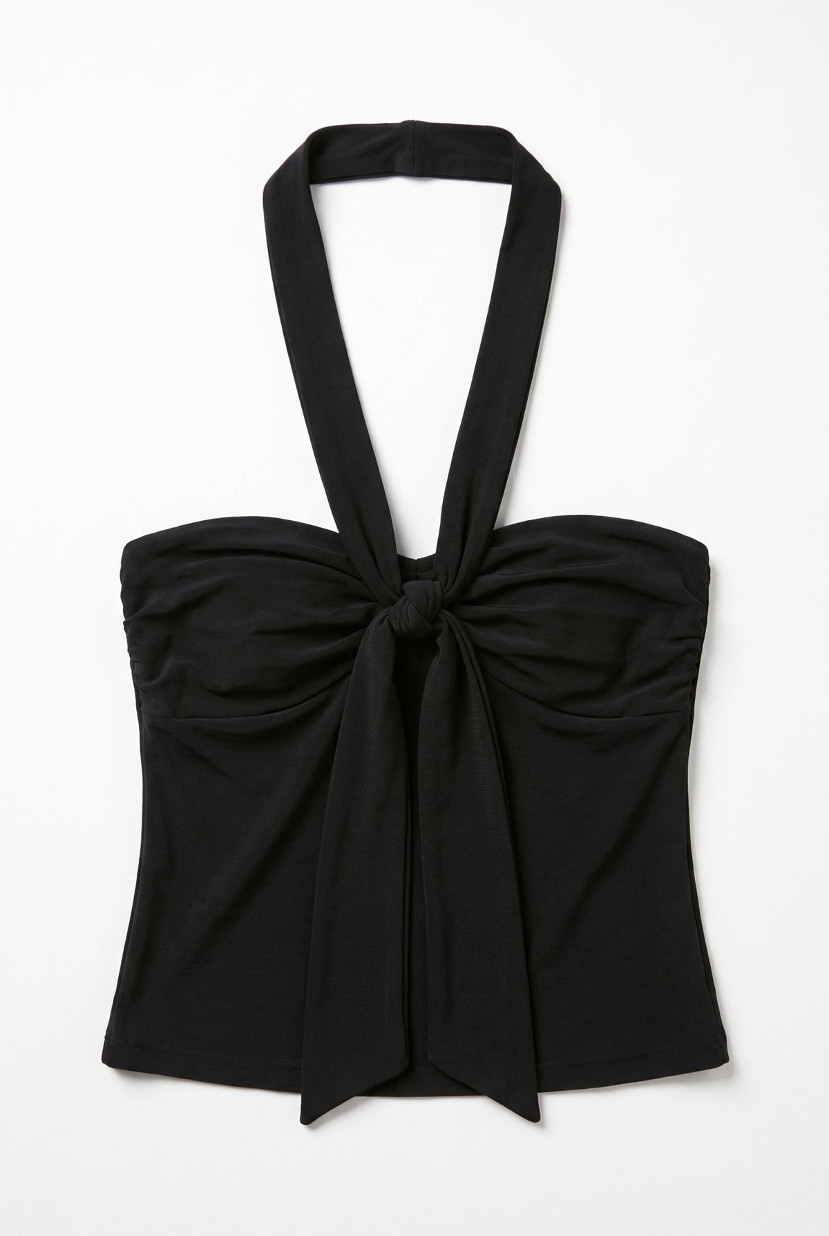 Black Slinky Halter Top - BEEGLEE