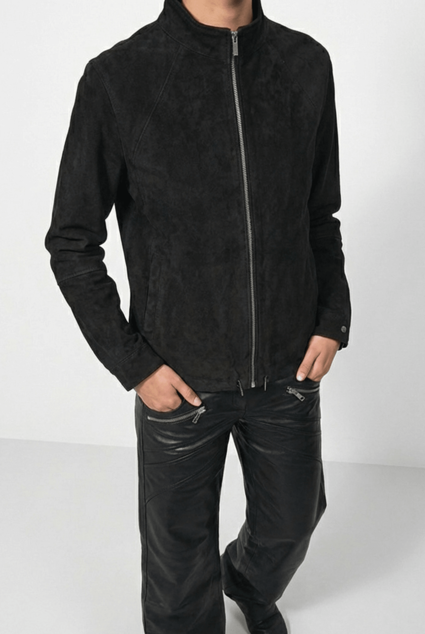 Black Suede Naira Jacket - BEEGLEE