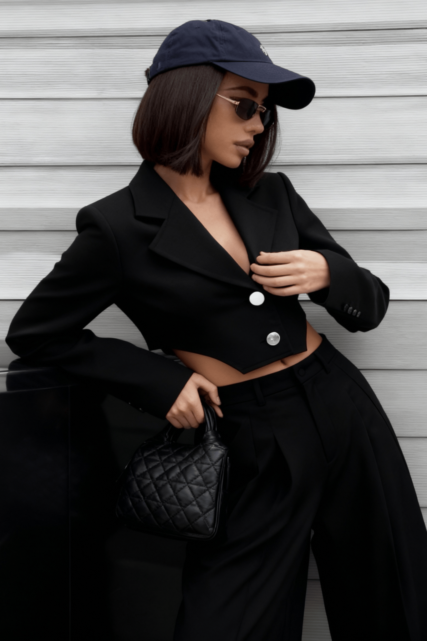 Black Swan Structured Blazer - BEEGLEE