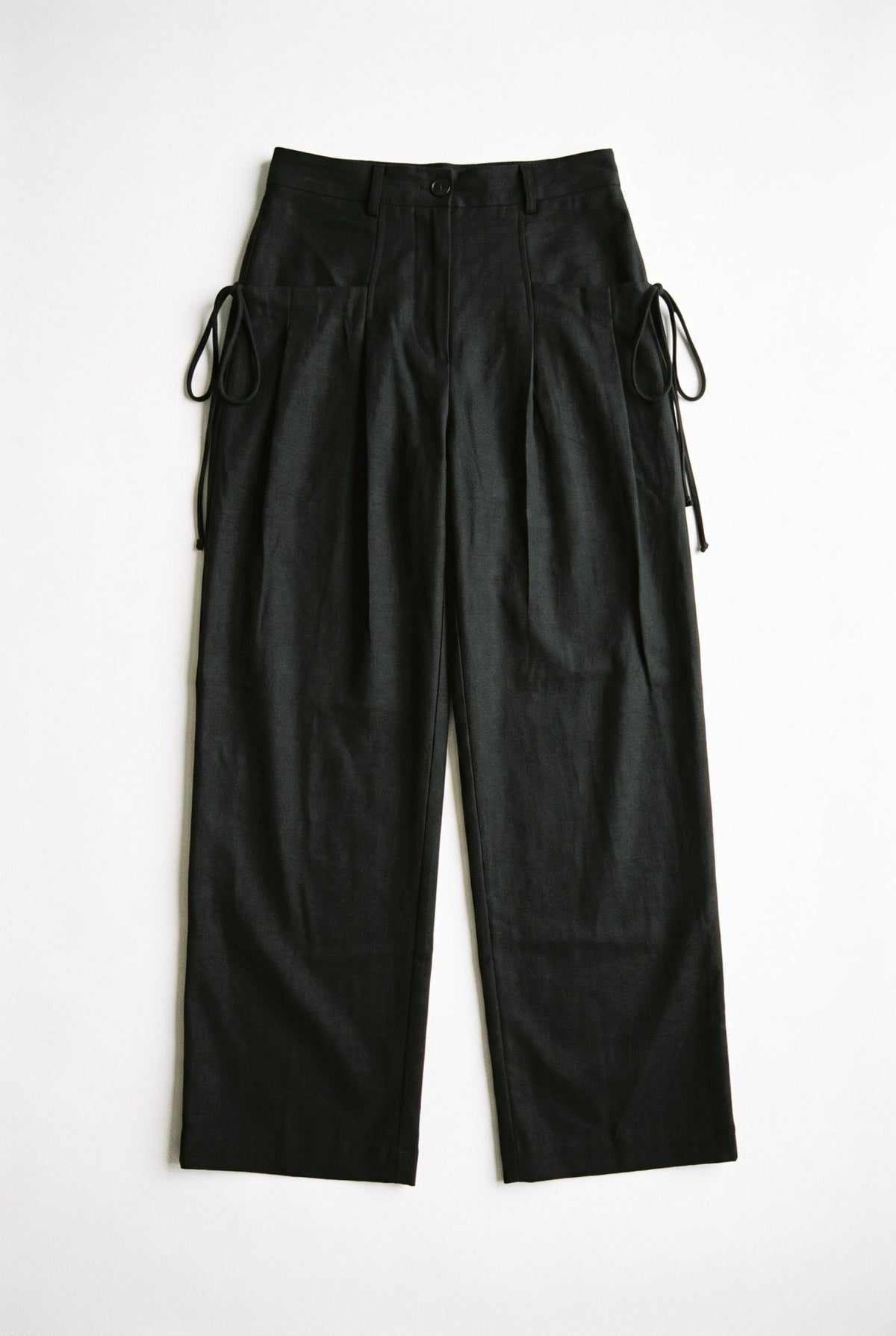 Black Tie-Pocket Trousers - BEEGLEE